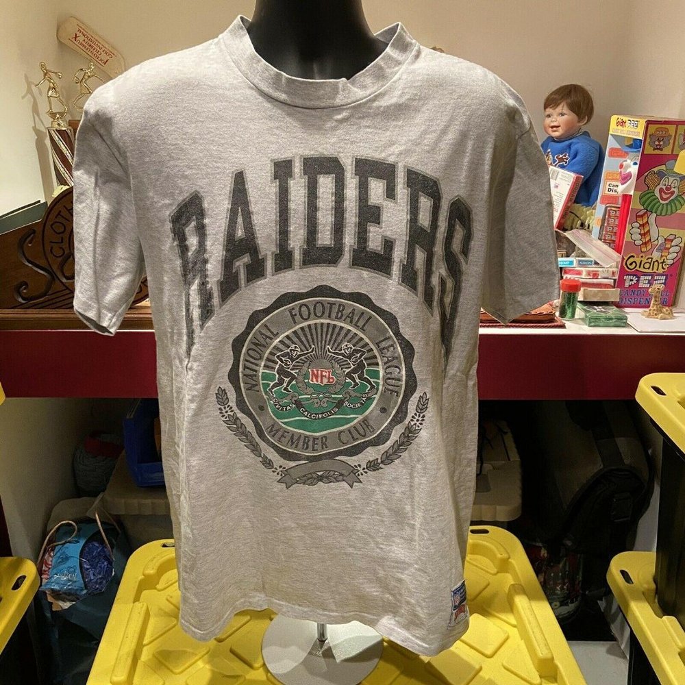 Vintage LA Raiders Nutmeg Mills T Shirt Gray